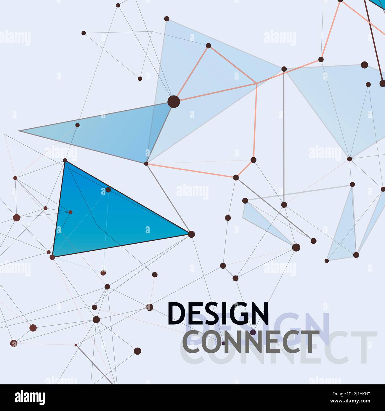 Internetverbindung, abstraktes Wissenschaftsdesign und Technologiehintergrund Stock Vektor