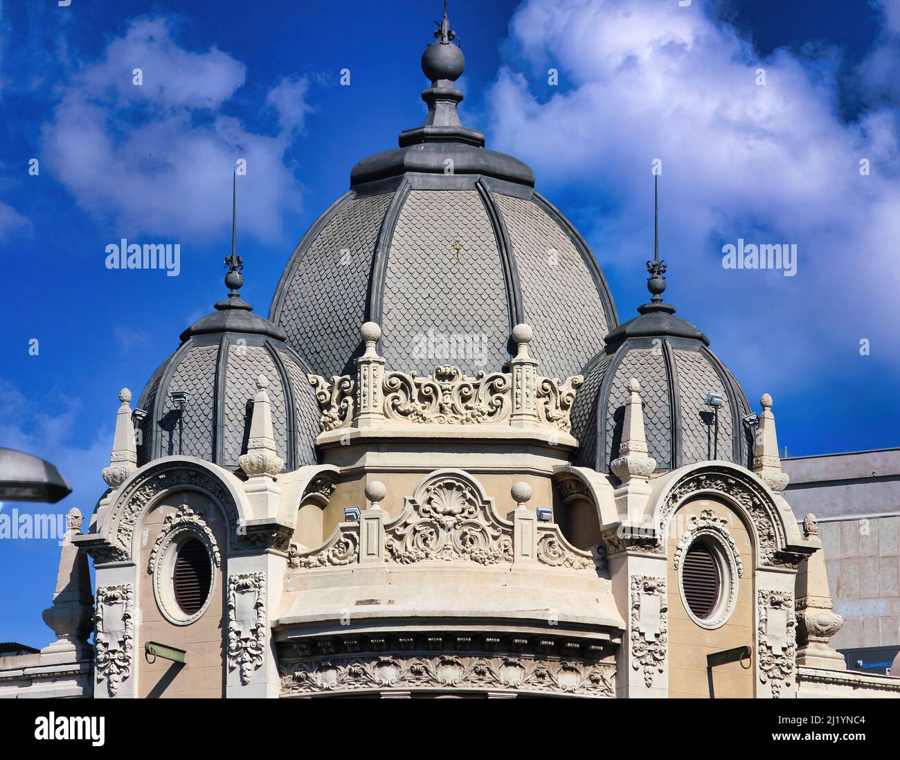 Einige architektonische Details der schönen spanischen Stadt Barcelona Stockfoto