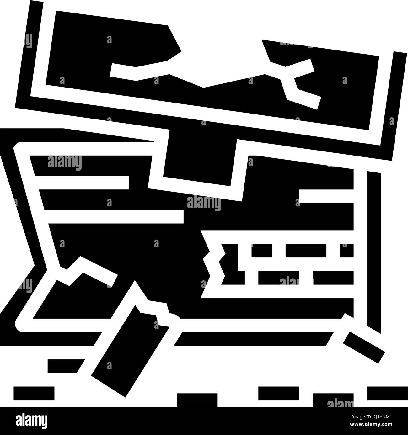 Vektorgrafik für Symbole der gefalteten Brustwand Stock Vektor