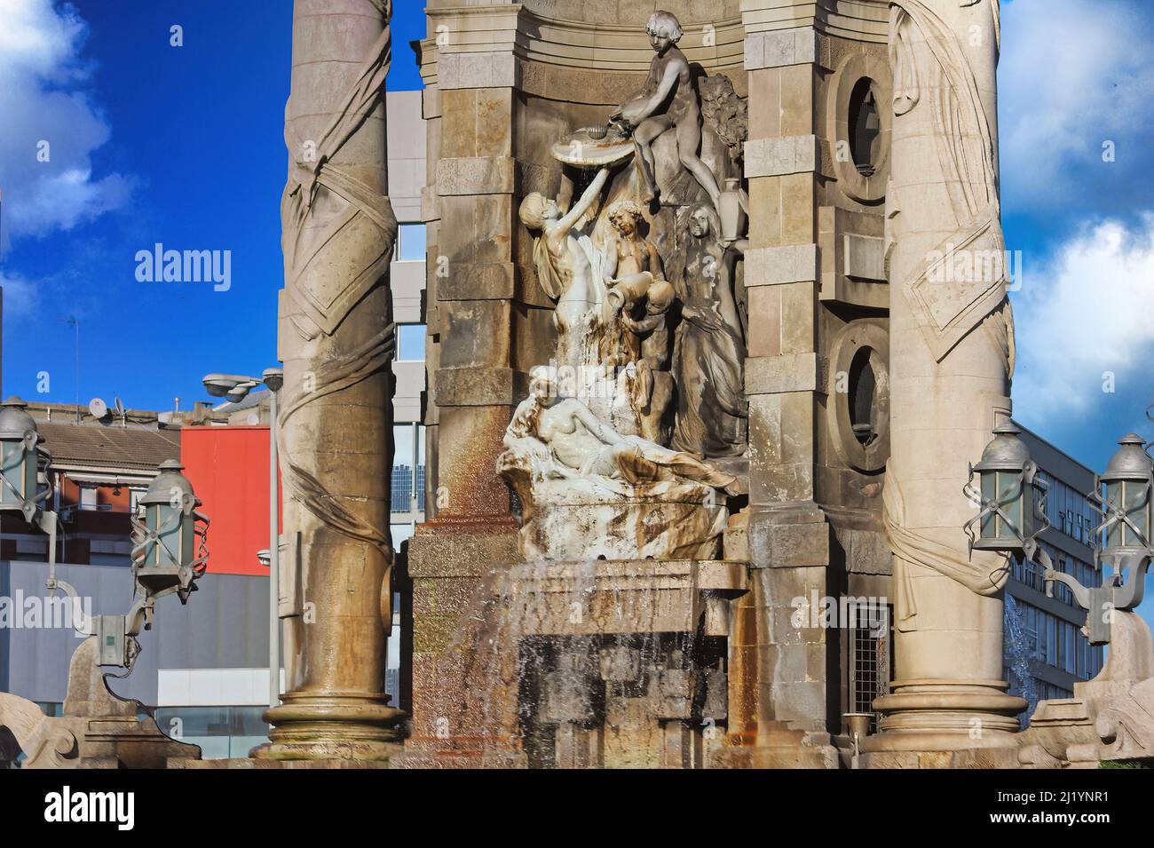 Einige architektonische Details der schönen spanischen Stadt Barcelona Stockfoto