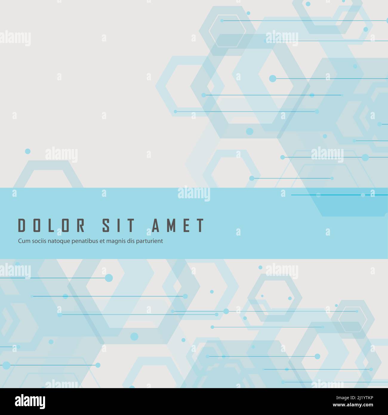 Strukturmuster mit verbundenen Sechsecken, Linien und Punkten Stock Vektor