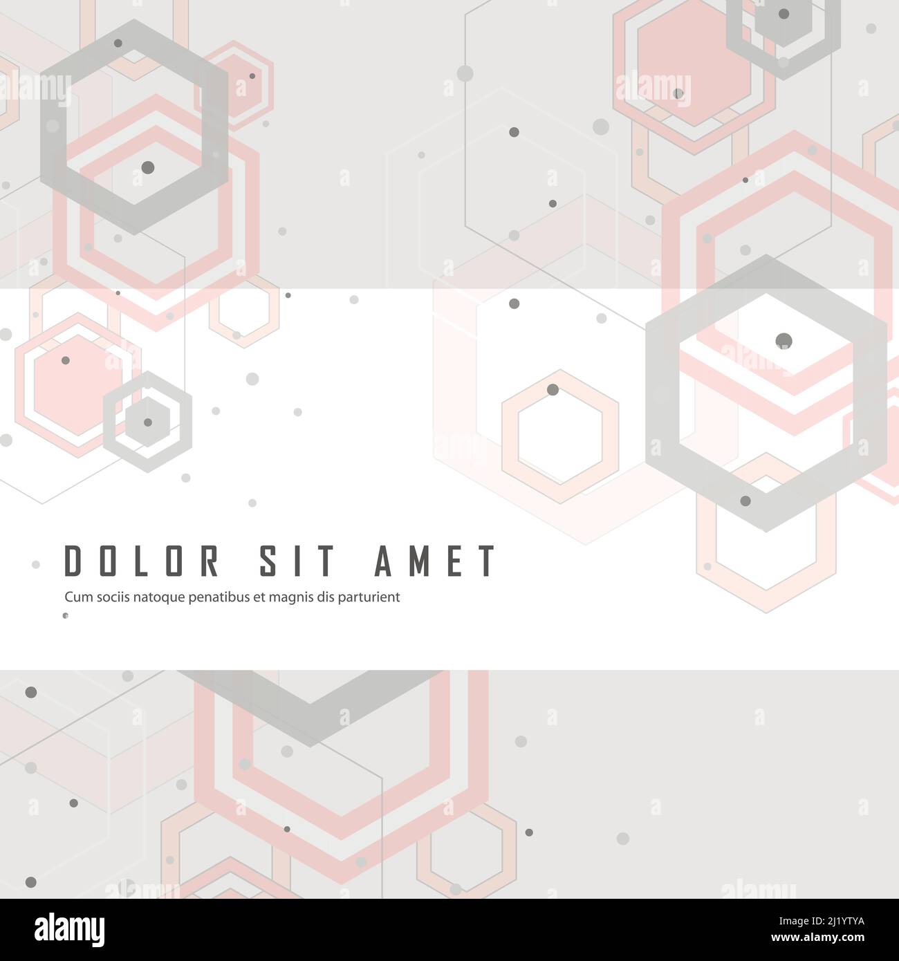 Abstraktes Vektor-Design mit Sechseck-Muster Stock Vektor