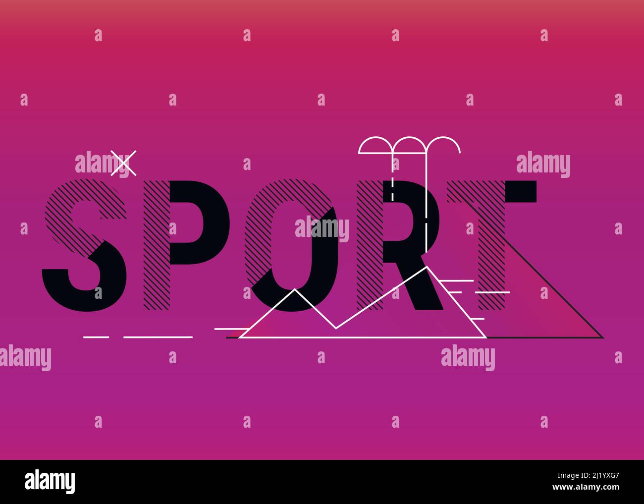 Modernes, abstraktes Sportdesign-Banner Stock Vektor