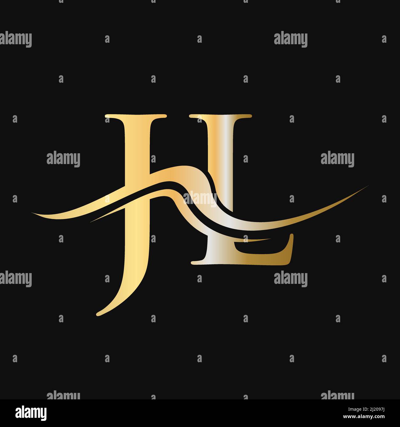 JL-Logo mit dem Buchstaben. Ursprüngliche JL-Logotypvorlage für Geschäfts- und Firmenlogo Stock Vektor