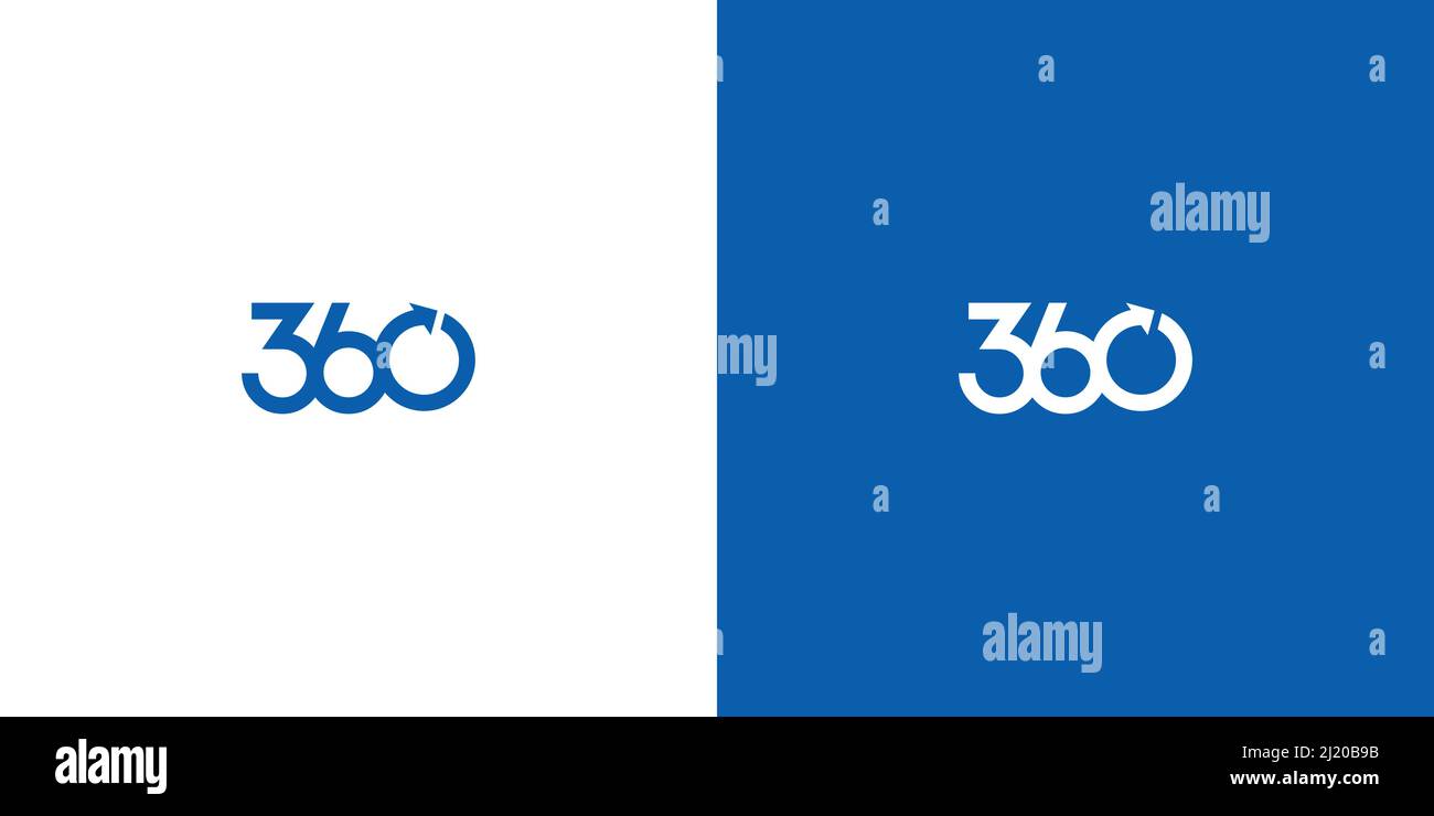 Einfaches und modernes 360-Grad-Logo-Design Stock Vektor
