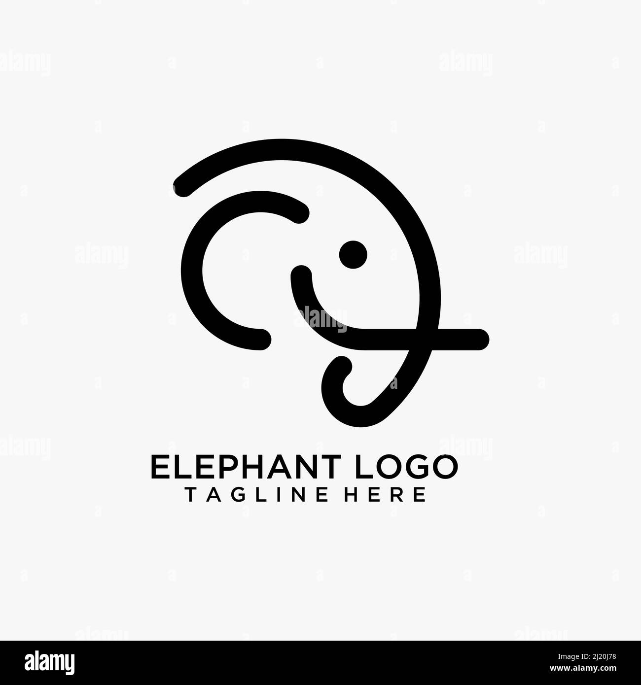 Design mit Elefantenlogo Stock Vektor