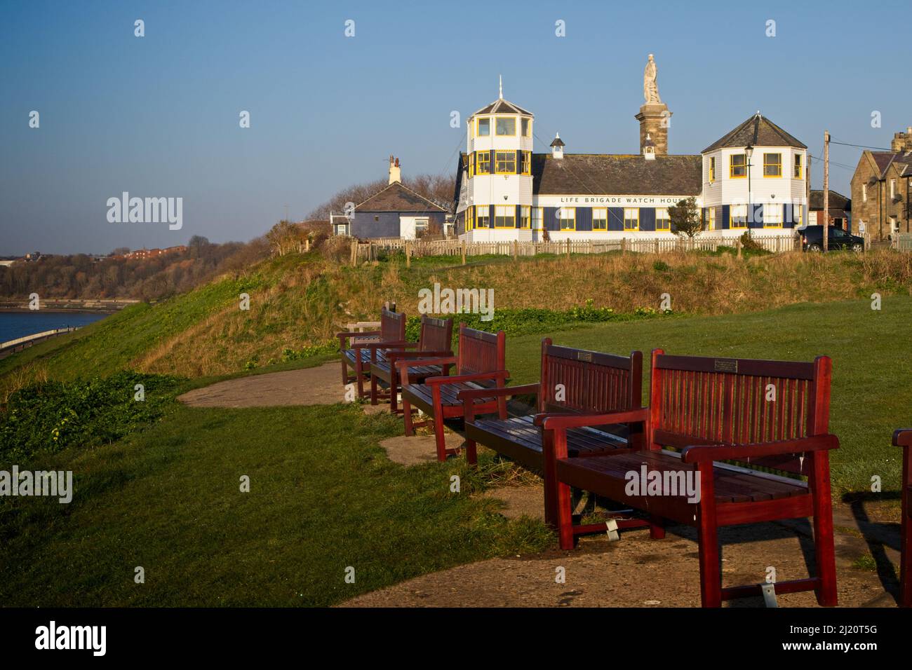 Das Tynemouth Volunteer Life Brigade Watch House Museum enthält eine einzigartige Sammlung von Artefakten, die die dramatische Geschichte des TVLB nachbilden. Der Stockfoto