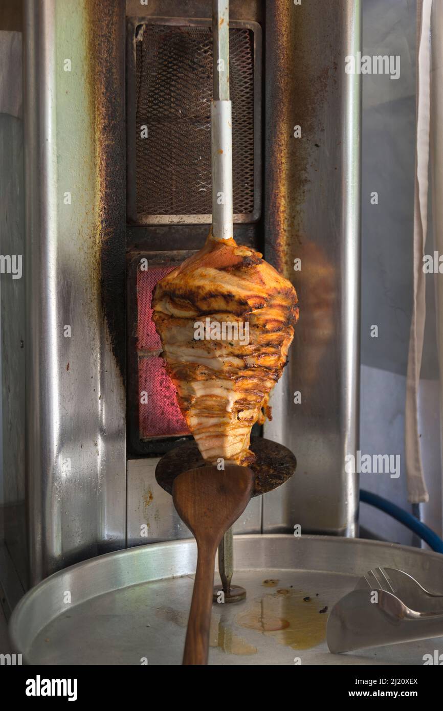 Türkischer Döner Kebab, Street Food Stockfoto