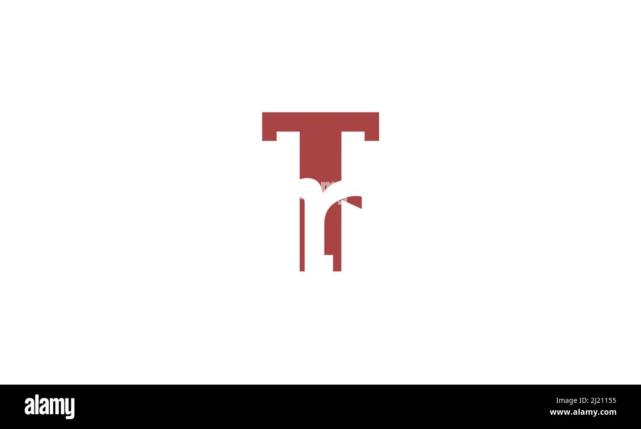 Buchstabenbuchstaben Initialen Monogramm-Logo TR, RT, T und R Stock Vektor