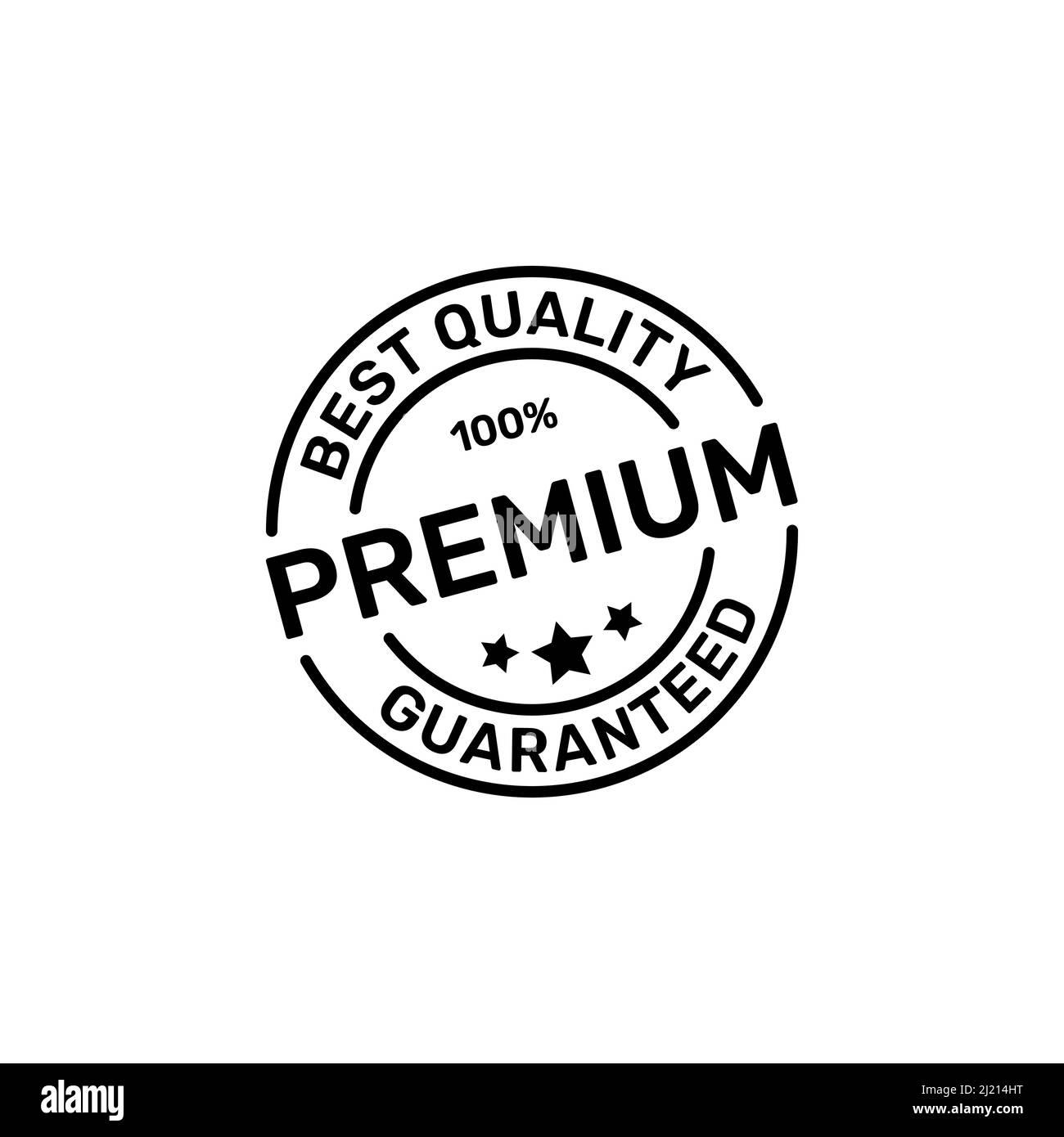 100% garantiert Premium-Produkt Briefmarken von bester Qualität Logo Design Vektor Stock Vektor