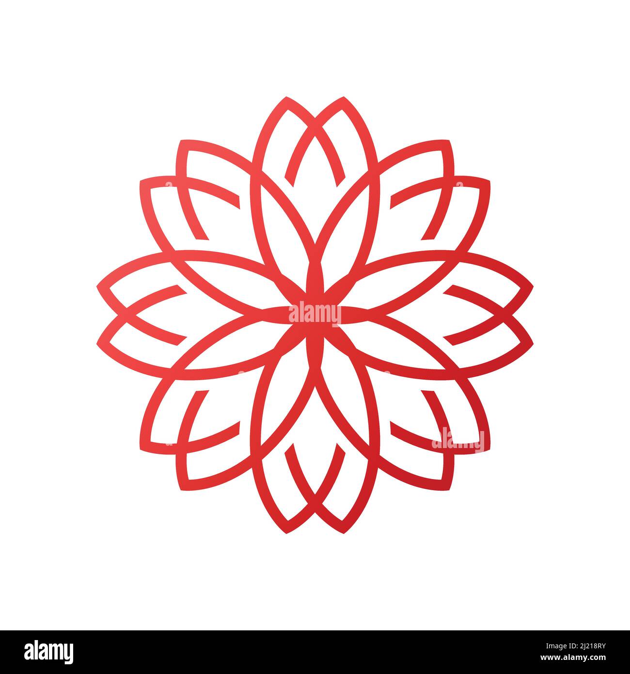 Florale Blume Ornament Logo Design Vektor Stock Vektor