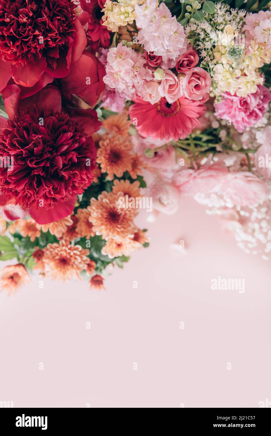 Viele verschiedene Blumen Stockfoto