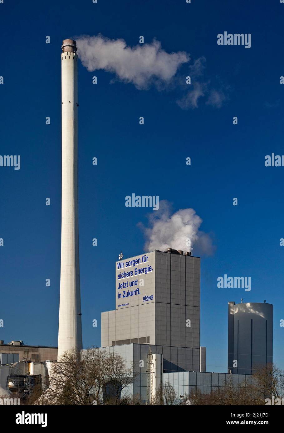 Kohlekraftwerk Herne des Steag-Konzerns, Deutschland, Nordrhein-Westfalen, Ruhrgebiet, Herne Stockfoto