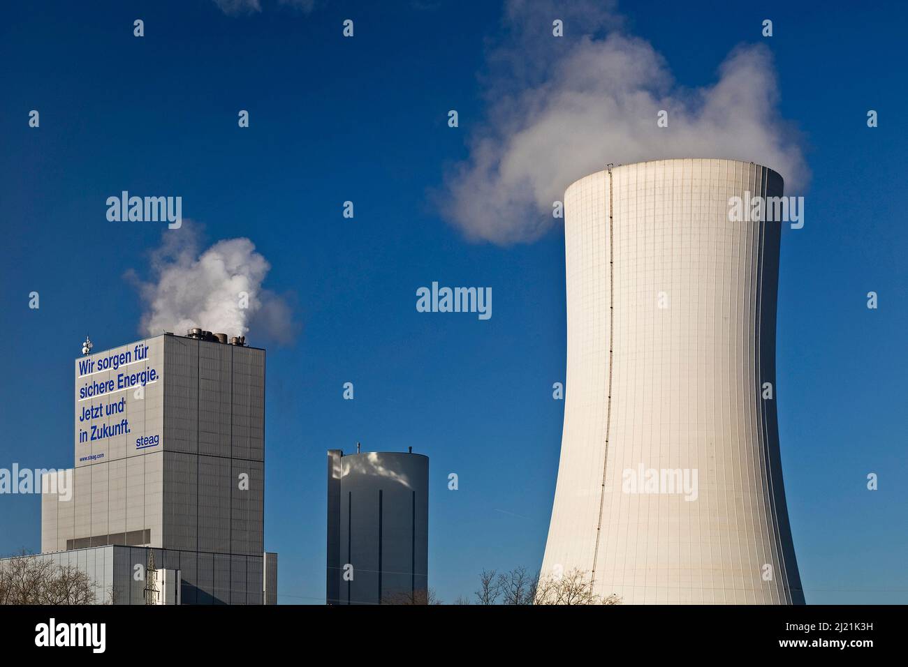 Kohlekraftwerk Herne des Steag-Konzerns, Deutschland, Nordrhein-Westfalen, Ruhrgebiet, Herne Stockfoto