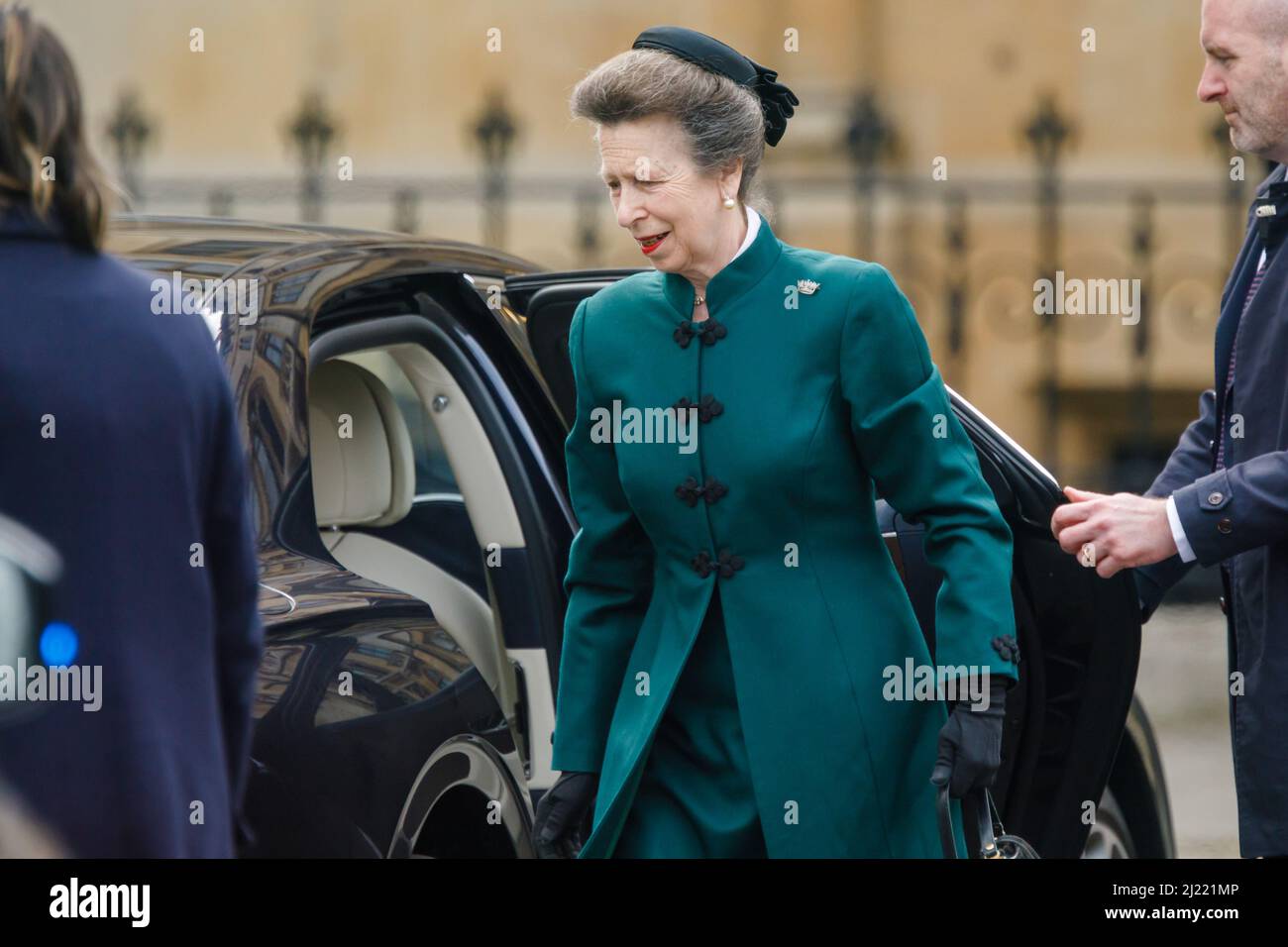 Westminster Abbey, London, Großbritannien. 29.. März 2022 Sir Jackie Stewart, der ehemalige Formel-1-Rennfahrer des britischen Formel-1-Rennfahrers, kam in Westminster Abbey zum Erntedankfest für das Leben seiner Königlichen Hoheit Prinz Philip, Herzog von Edinburgh, an, der letztes Jahr in Windsor Castle starb. Amanda Rose/Alamy Live News Stockfoto