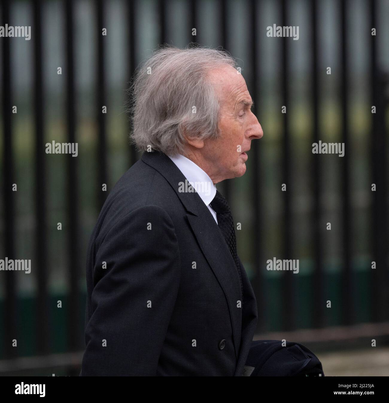 Westminster Abbey, London, Großbritannien. 29. März 2022. Gäste unter den 1800 Anwesenden kommen zum Memorial Service für den Herzog von Edinburgh. Sir Jackie Stewart kommt zum Service. Quelle: Malcolm Park/Alamy Live News. Stockfoto