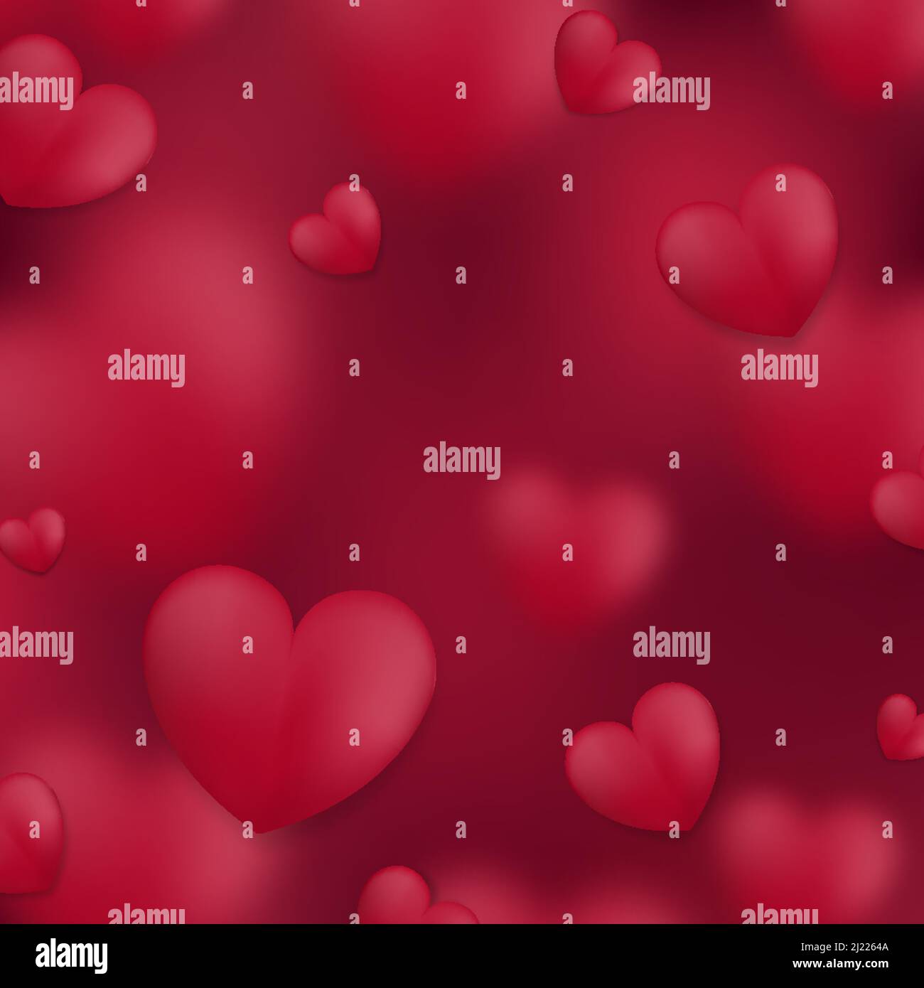 Abstrakt rot Valentinstag Muster Herz Hintergrund. Gut organisierte Objekte, jede Ebene im Hintergrund. Illustrationsvektor Stock Vektor