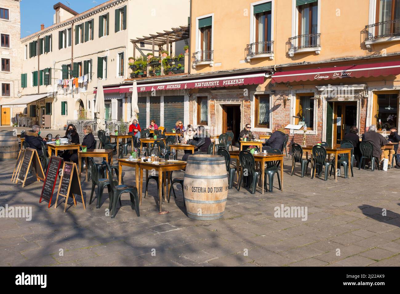 Osteria Do Torri Campo Santa Margherita Venedig Italien Stockfoto
