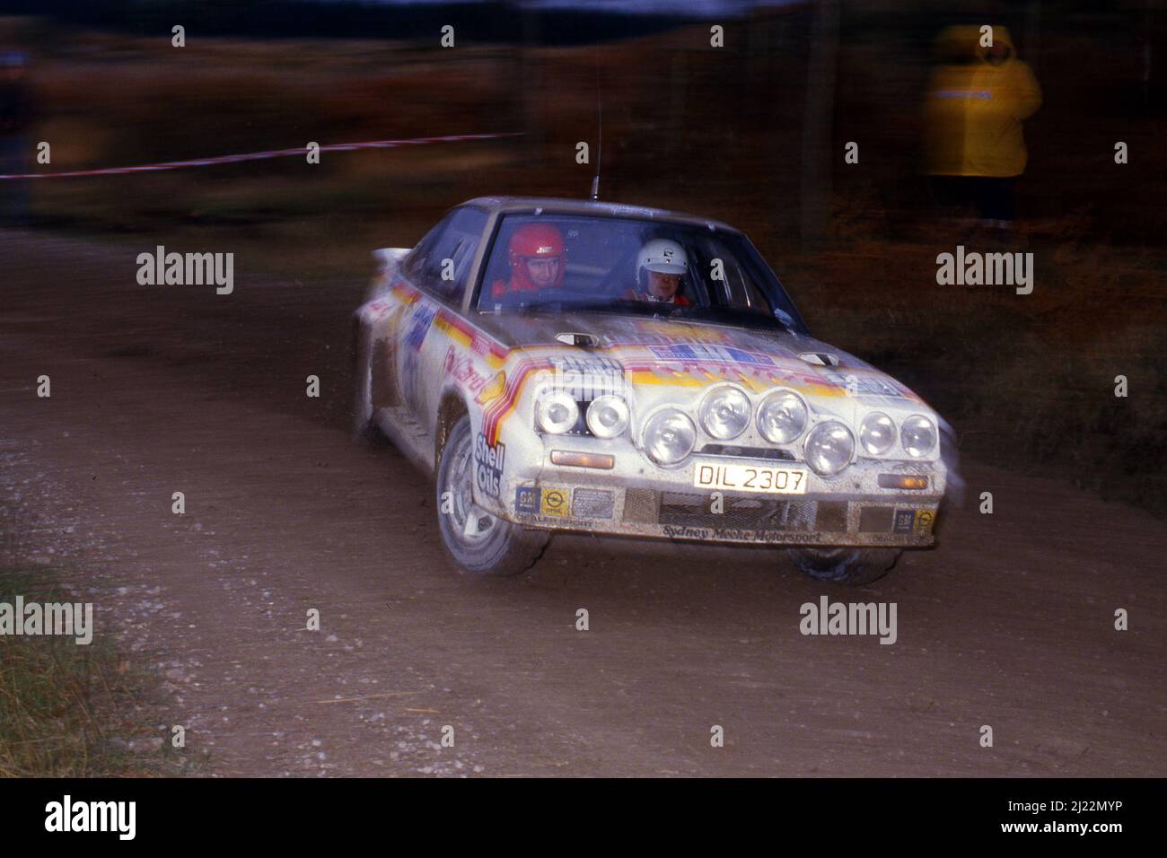 Bertie Fisher (GBR) Austin Frazer (GBR) Opel Manta 400 GRB GM Dealersport Shell Gold Card Stockfoto