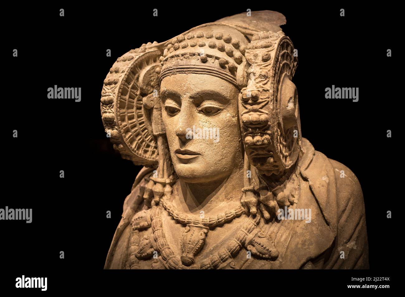 Die Dame von Elche, La Dama de Elche, 4. Cen BC. Skulptur einer Göttin oder Priesterin, die künstlerische Influnces von Punisch-iberischen und celtiber zeigt Stockfoto