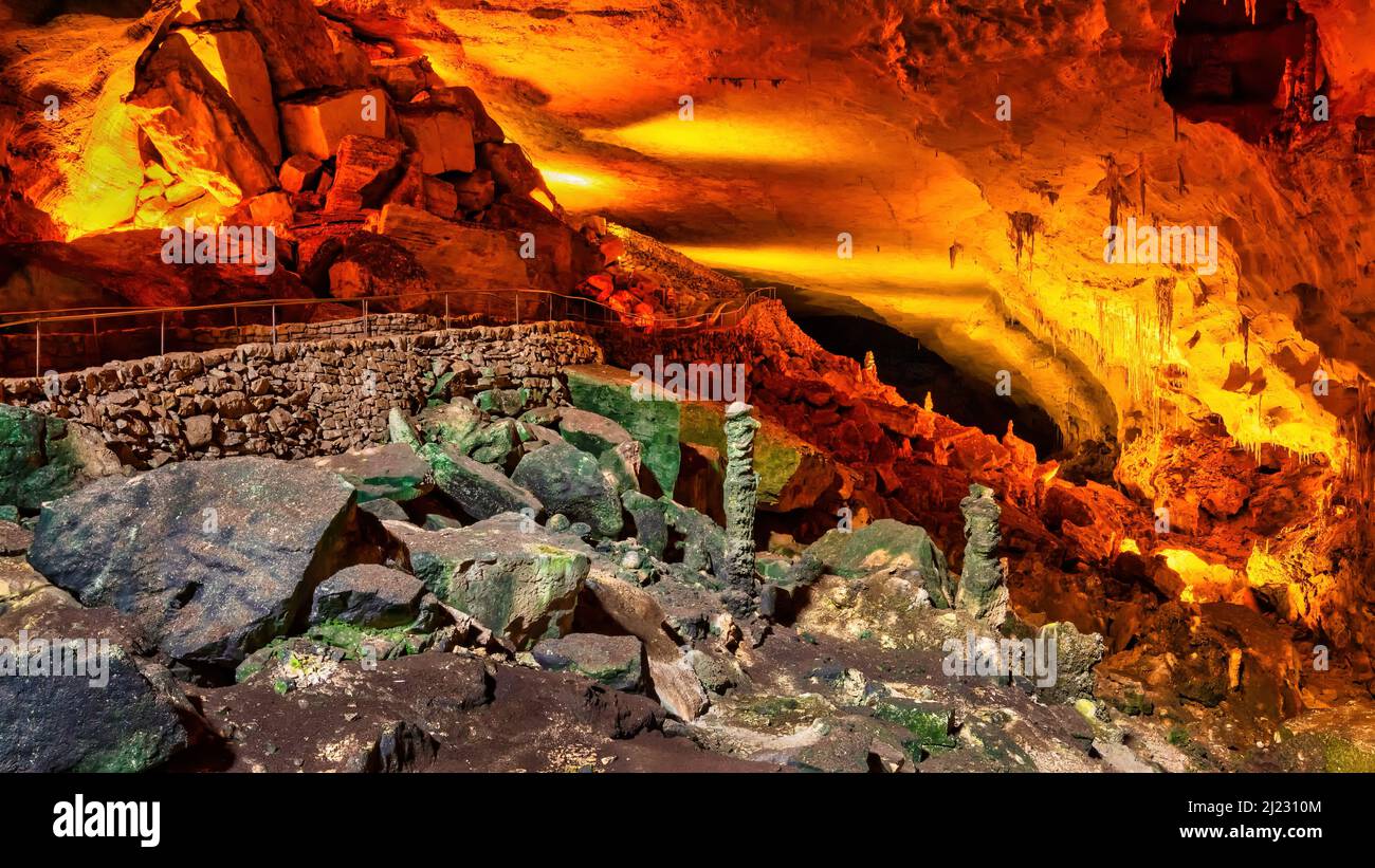 Der Carlsbad Caverns National Park liegt im Süden von New Mexico. Es wurde 1923 als Nationaldenkmal gegründet, wurde 1930 zum Nationalpark ernannt, und p Stockfoto