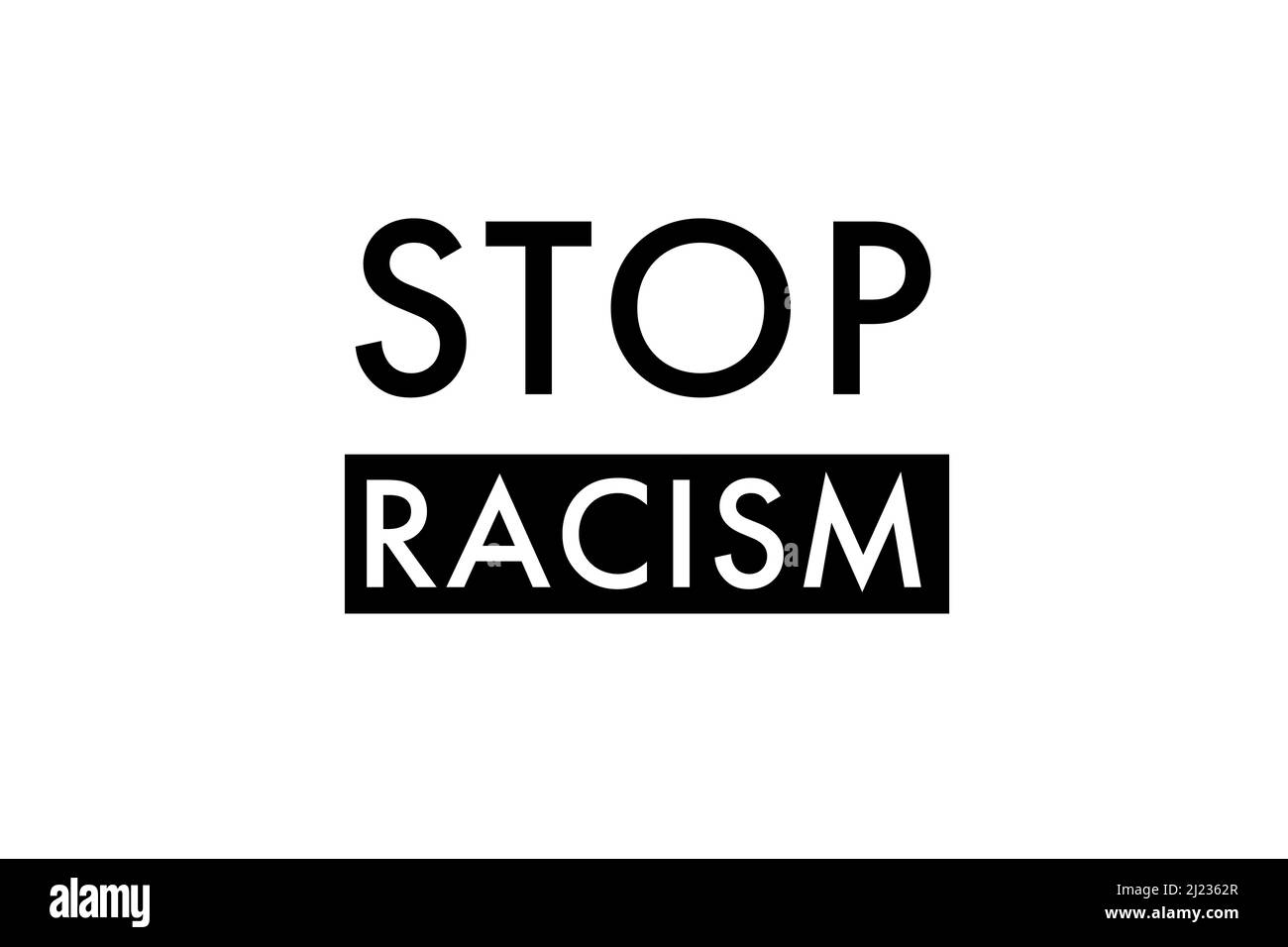 Stoppen Sie Rassismus. Potest Action Poster, Banner oder Hintergrund Konzept Illustration. Stockfoto