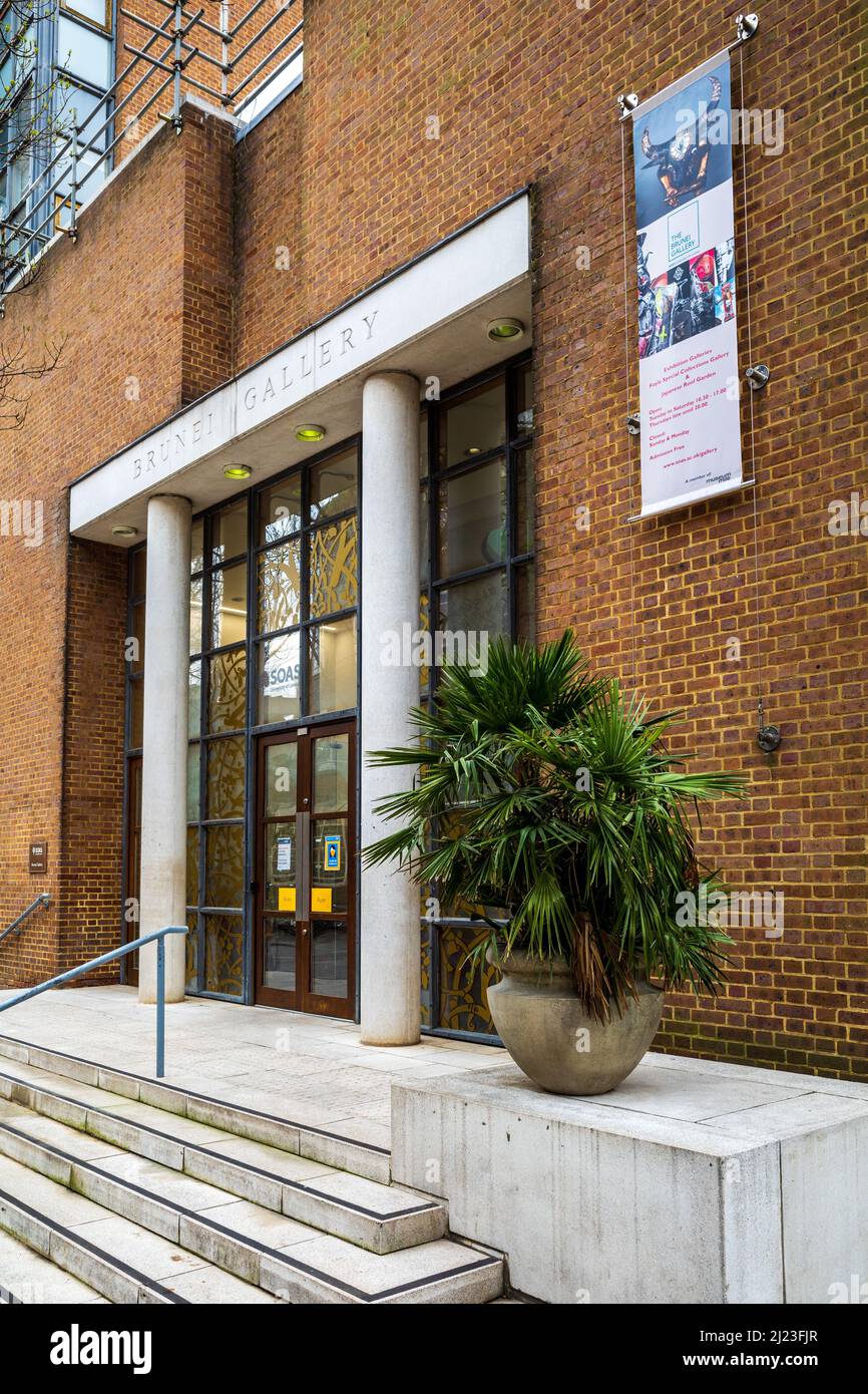 Die Brunei Gallery an der SOAS, University of London, Bloomsbury, London. Zeitgenössische und historische Ausstellungen aus Asien, Afrika und dem Nahen Osten. Stockfoto