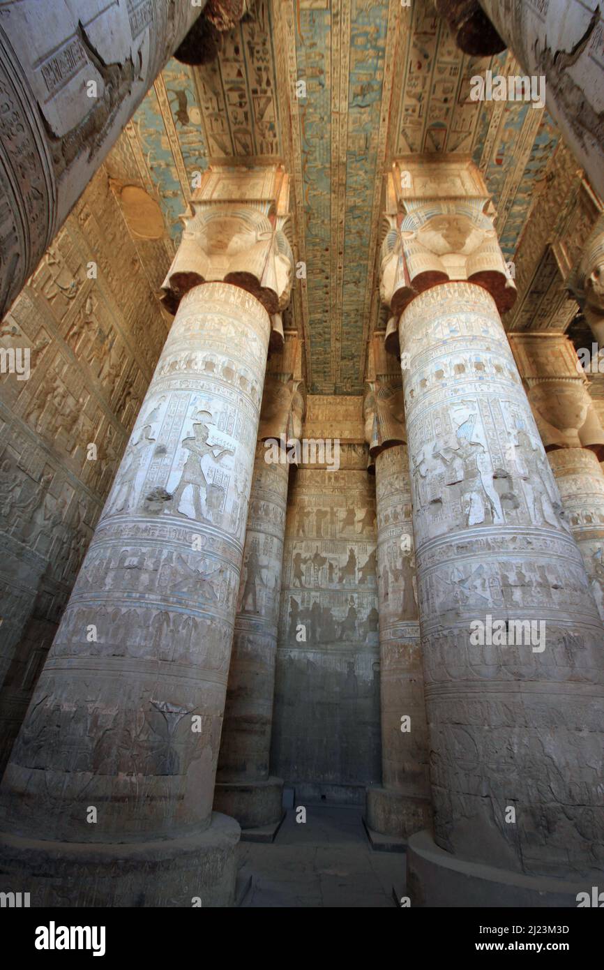 Tempel in Dendera, Ägypten Stockfoto