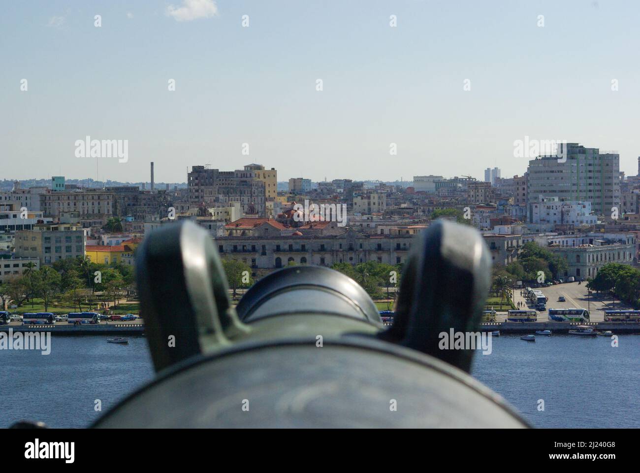 19. März 2010, Havanna, Cba. Festung La Cabaña neben Fort El Morro. Die Kanonen schützten die Festung Stockfoto