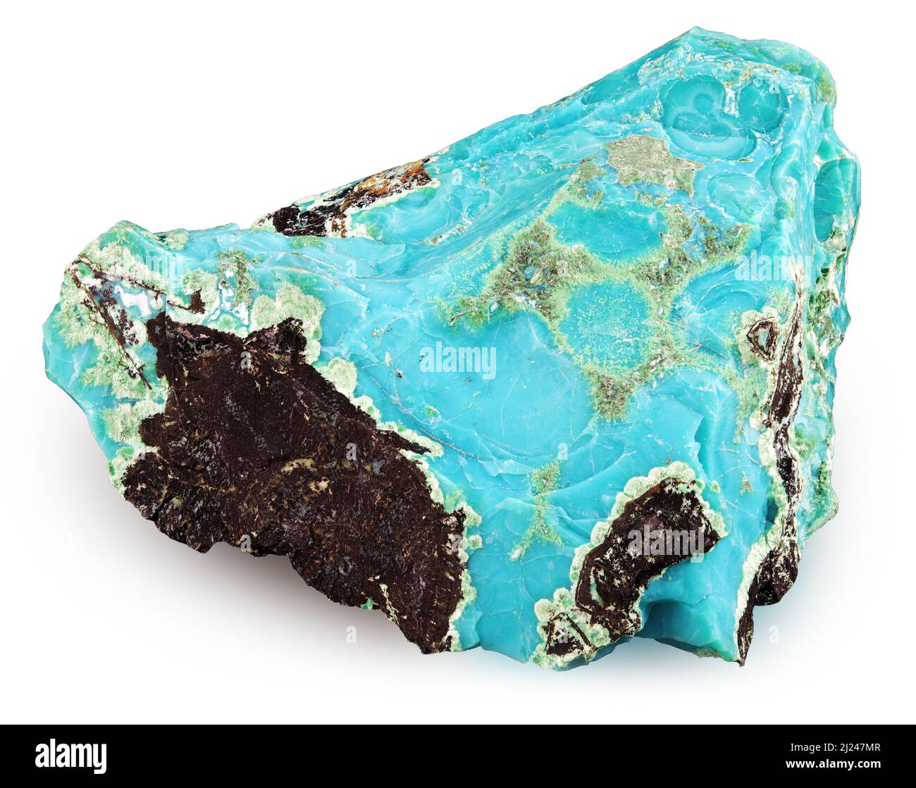 Chrysokoll (hydratisiert Kupfer Cyclosilicate Mineral) Stockfoto