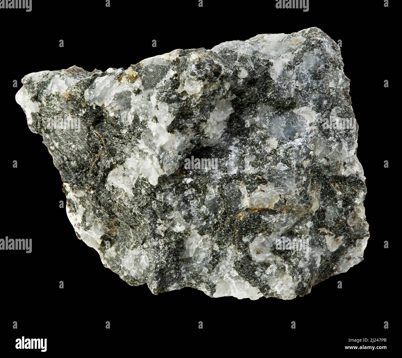 Gabbro-Diorit, aufdringliche Eruptivgestein, (plutonischen), Lanark, Ontario, Kanada Stockfoto