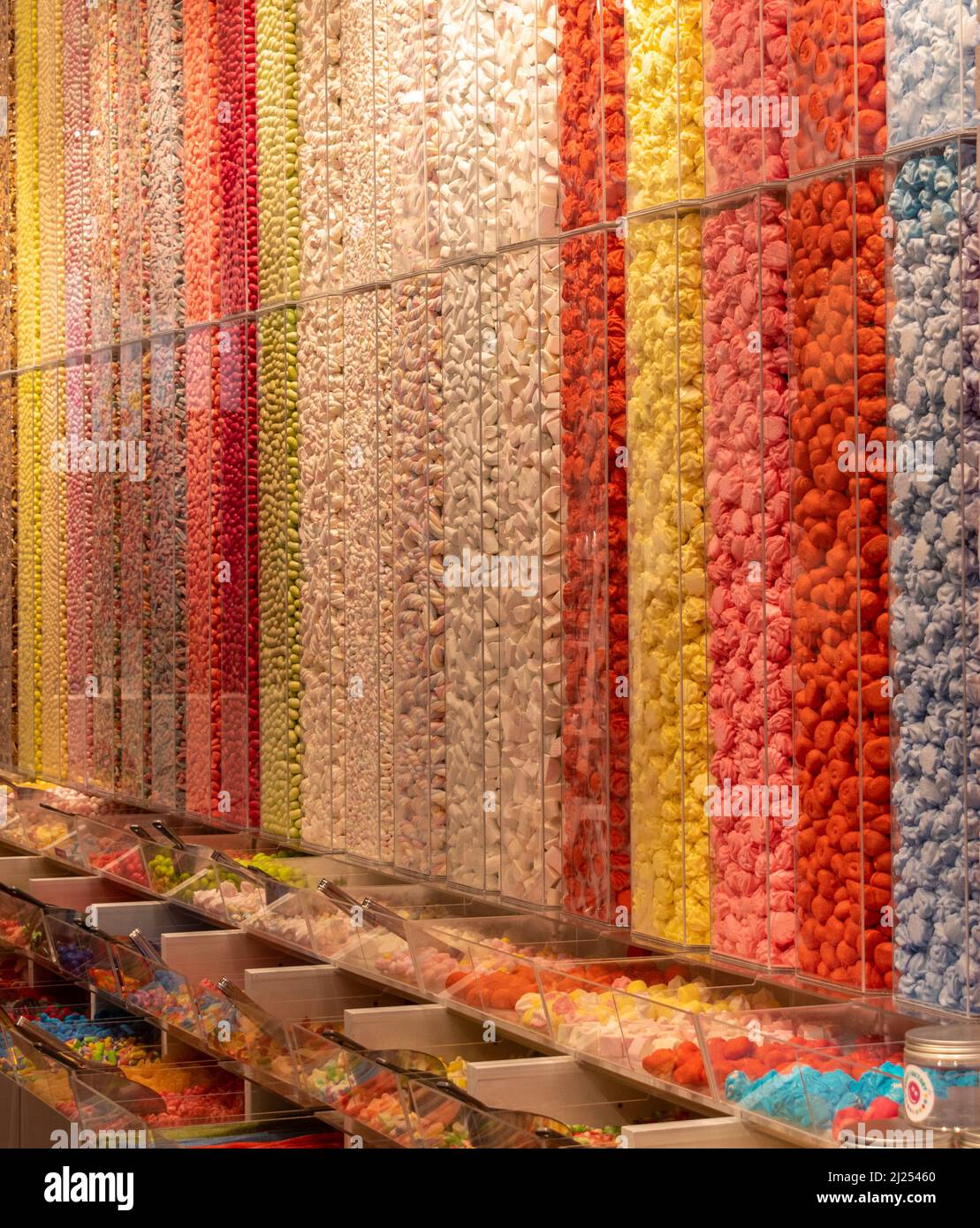 Bunte Pick n Mix Shop und Display Stockfoto