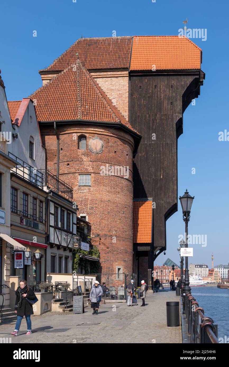 Der Kranich Danzig, Schifffahrtsmuseum Stockfoto