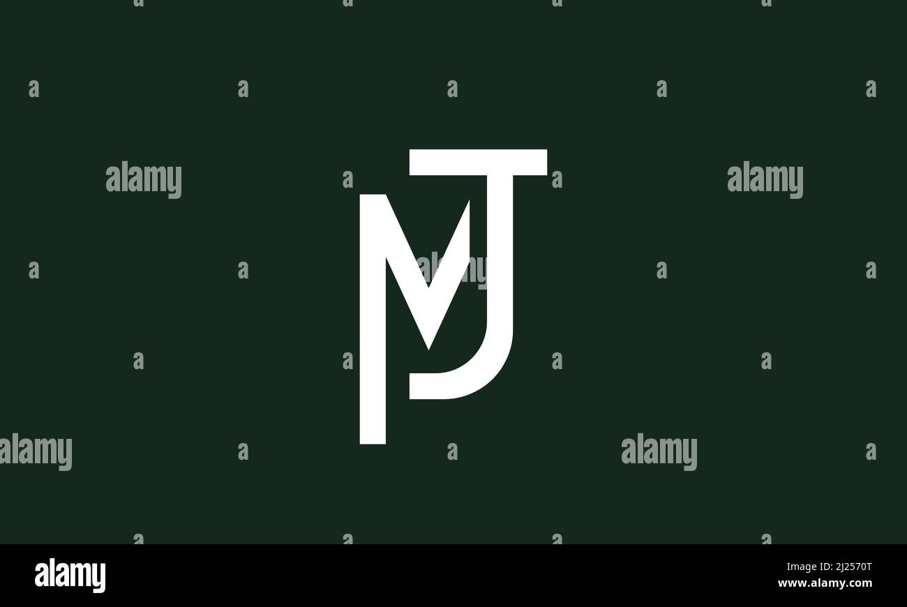 Buchstabenbuchstaben Initialen Monogramm-Logo MJ, JM, M und J Stock Vektor