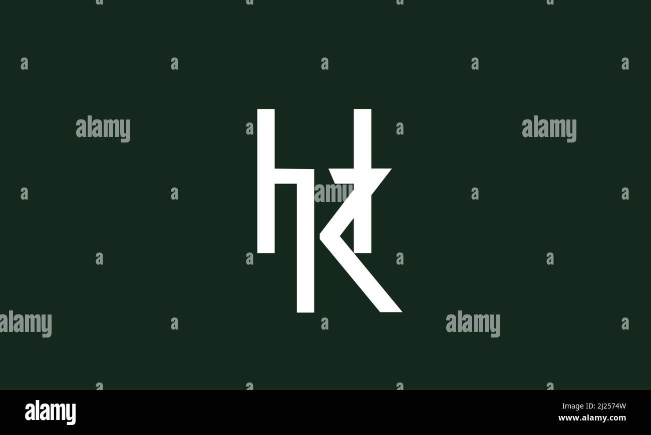 Buchstabenbuchstaben Initialen Monogramm-Logo HK, KH, H und K Stock Vektor