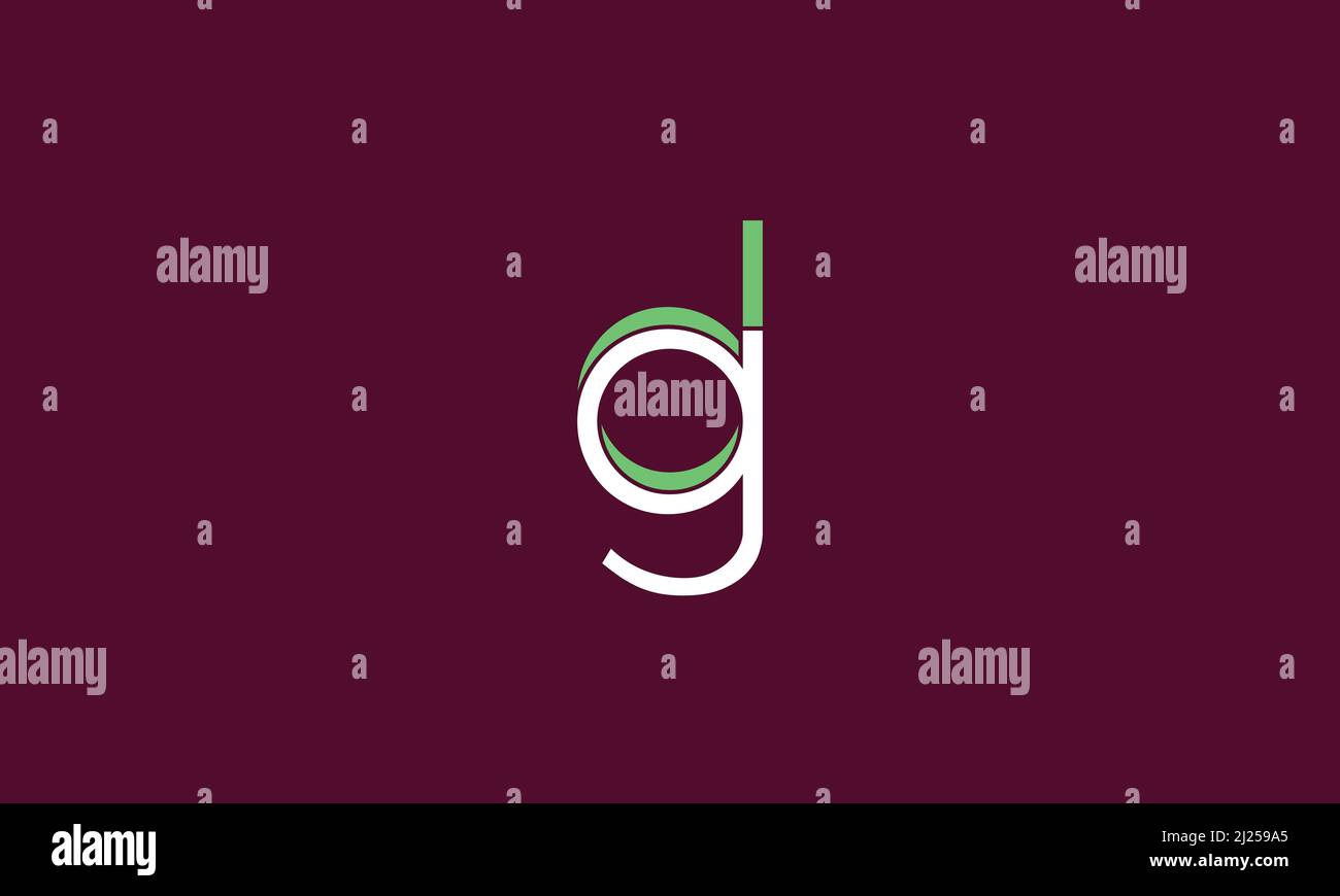 Buchstabenbuchstaben Initialen Monogramm-Logo DG, GD, D und G Stock Vektor