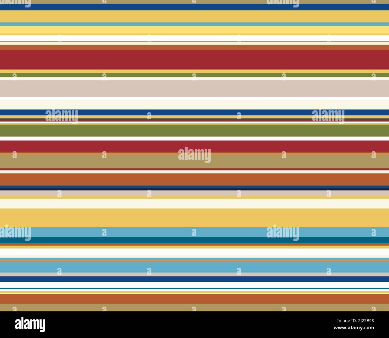 Bunte Horizontale Streifen Muster Hintergrund In Gelb Rot Orange Sky Blue Farbe Stock Vektor