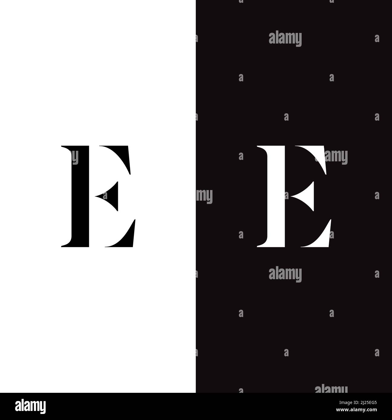 E Buchstaben Initial Symbole Monogramm Vektor Inspiration Logo Design Stock Vektor