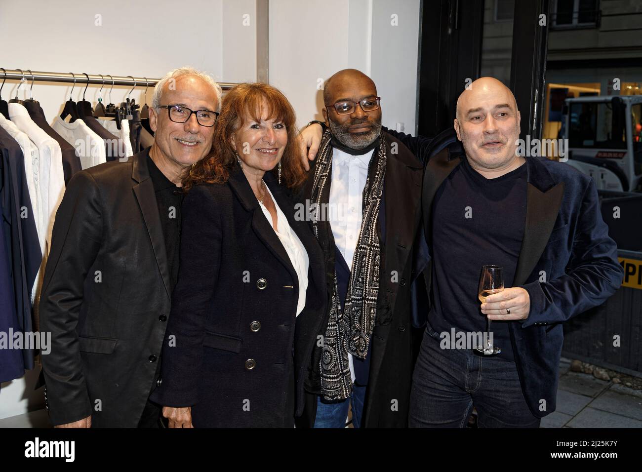 Paris, Frankreich. 28. März 2022. Ruben Palacio, Dolores Despagnet, Thierry Laromane und Christophe Courtois nehmen an dem Präsentationscocktail Teil Stockfoto