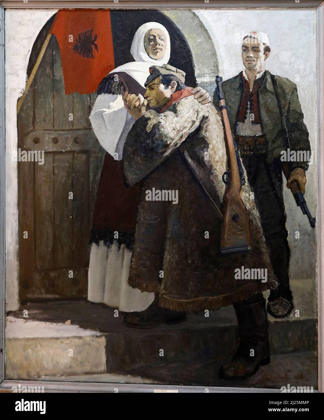 Gemälde im Nationalmuseum der bildenden Künste, Tirana, Albanien Stockfoto