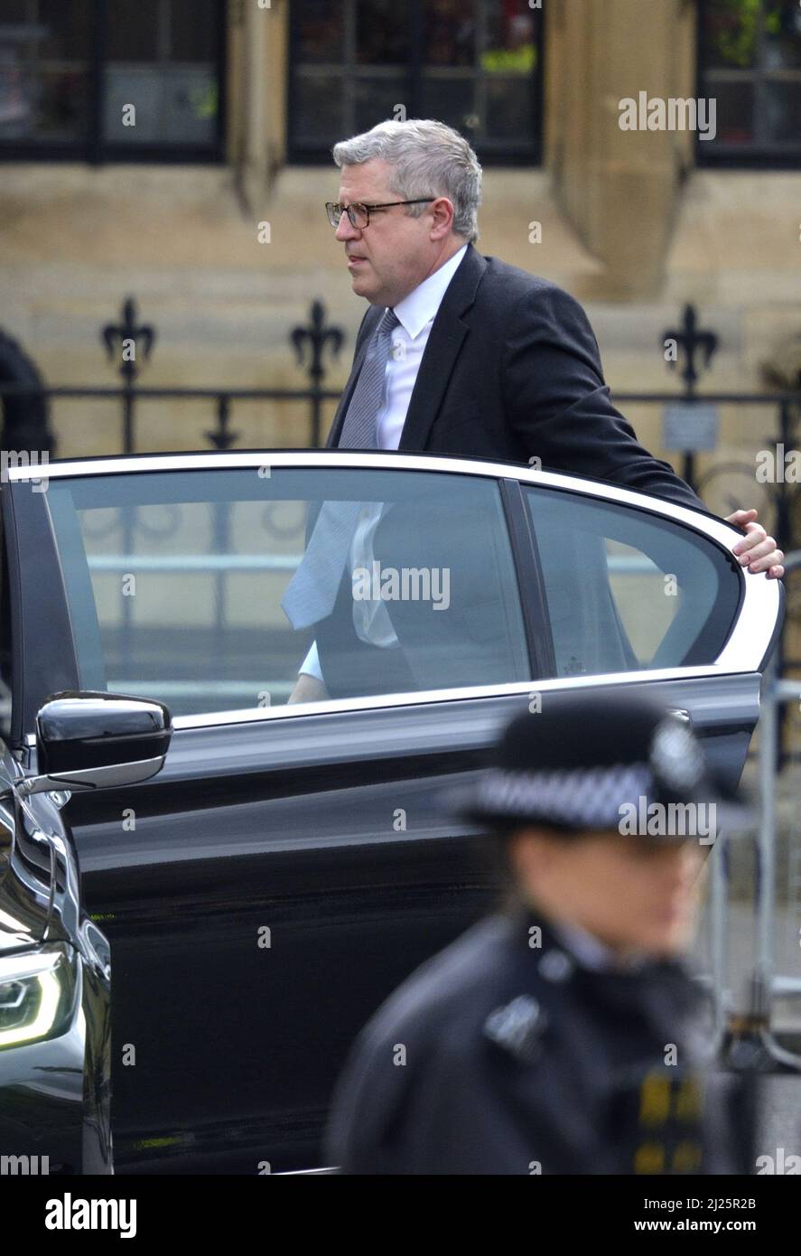 Andrew Parker / Baron Parker of Minsmere - Lord Chamberlain des königlichen Haushalts - Ankunft beim Commonwealth Service in Westminster Abbey, London Stockfoto