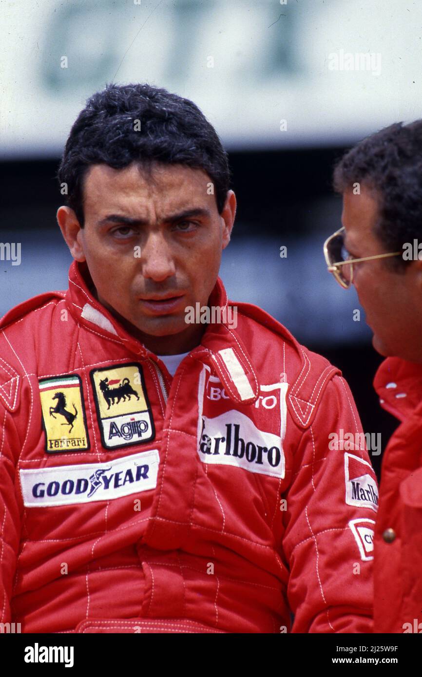 Michele Alboreto (ITA) Ferrari Stockfoto