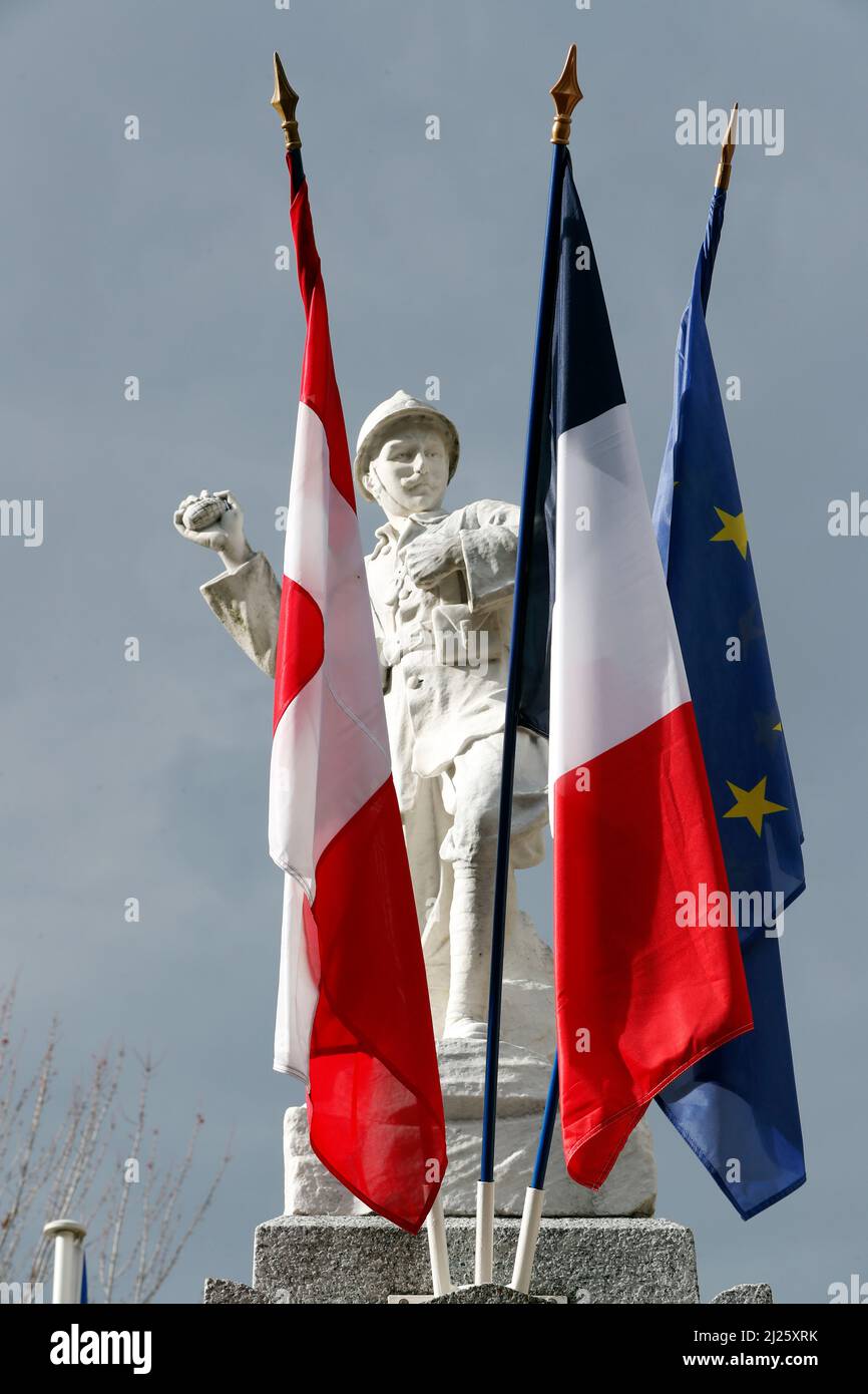 Französisches Gedenken an den Waffenstillstandstag am 11 1918. november, Ende des ersten Weltkrieges. Stockfoto