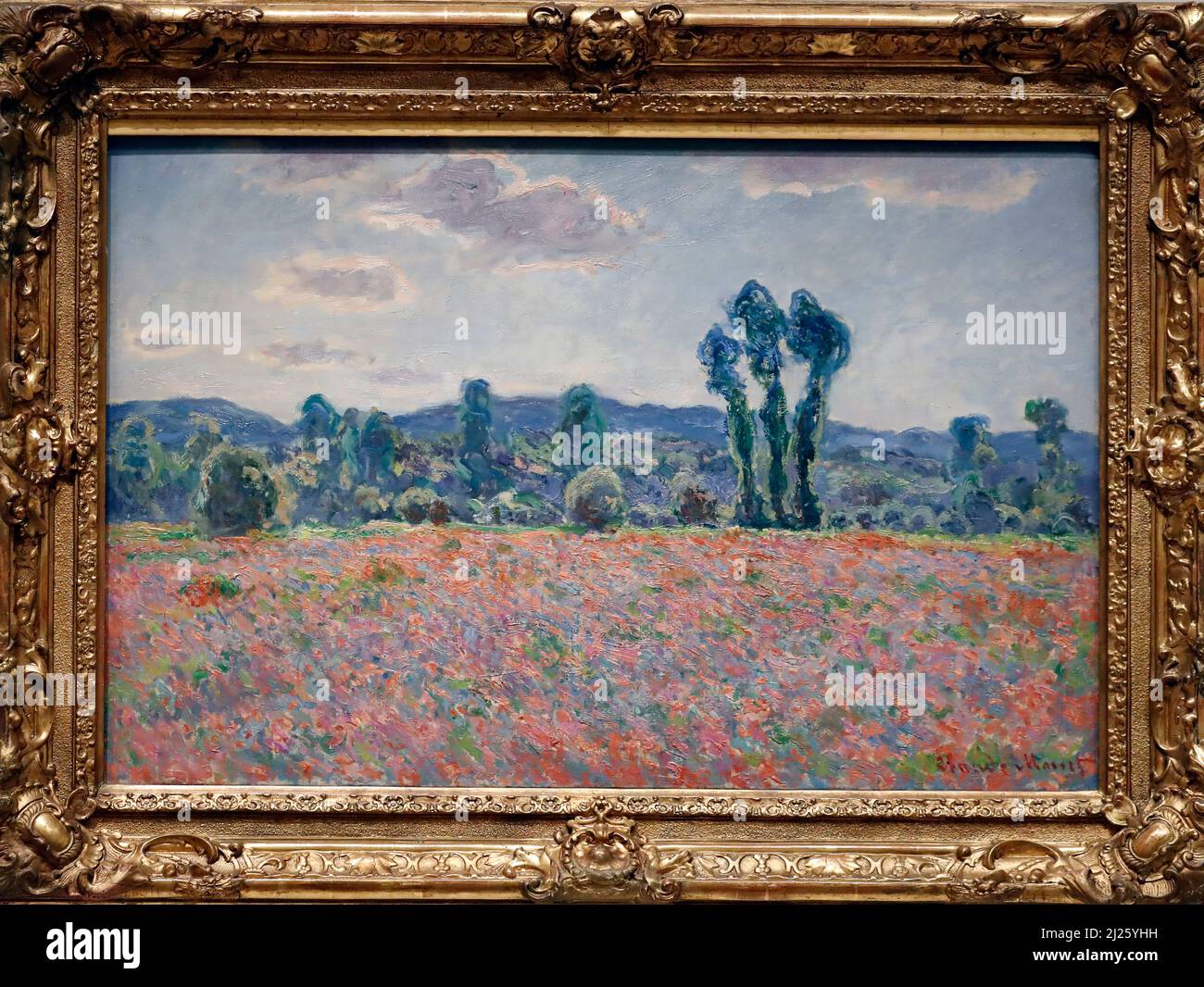 Mohnfeld. Giverny ( 1890 -1891 ). Claude Monet ( 1840 - 1926 ). Ausstellung : Ikonen der modernen Kunst aus der Sammlung Morozov in der Fondation Lo Stockfoto