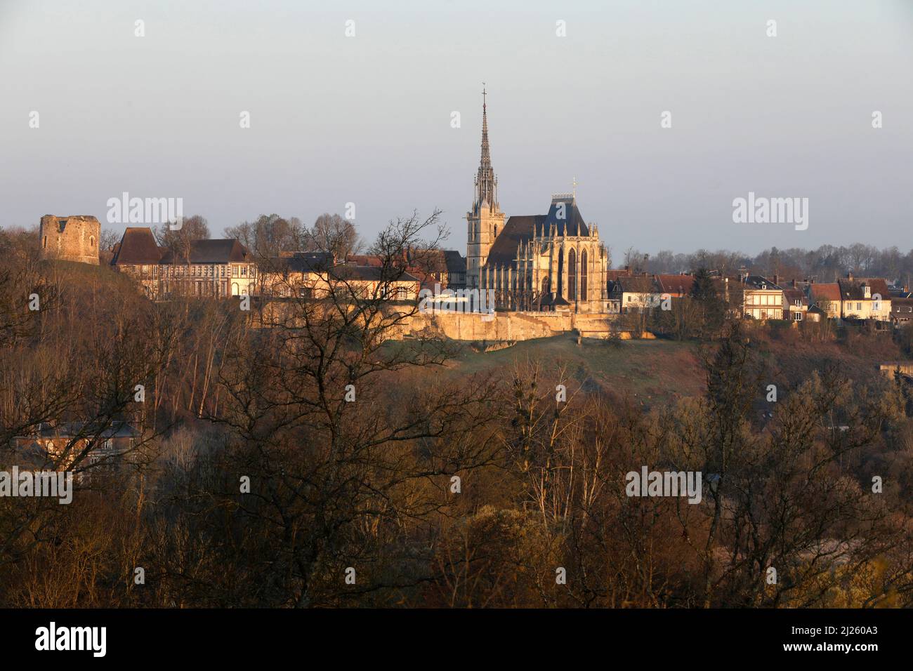 Ansicht von Conches, Eure, Frankreich Stockfoto