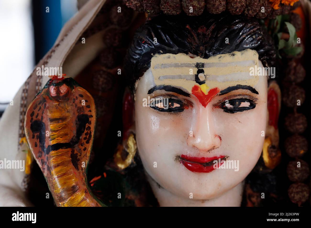 Statue von Lord Shiva. Hindu-Tempel. Stockfoto