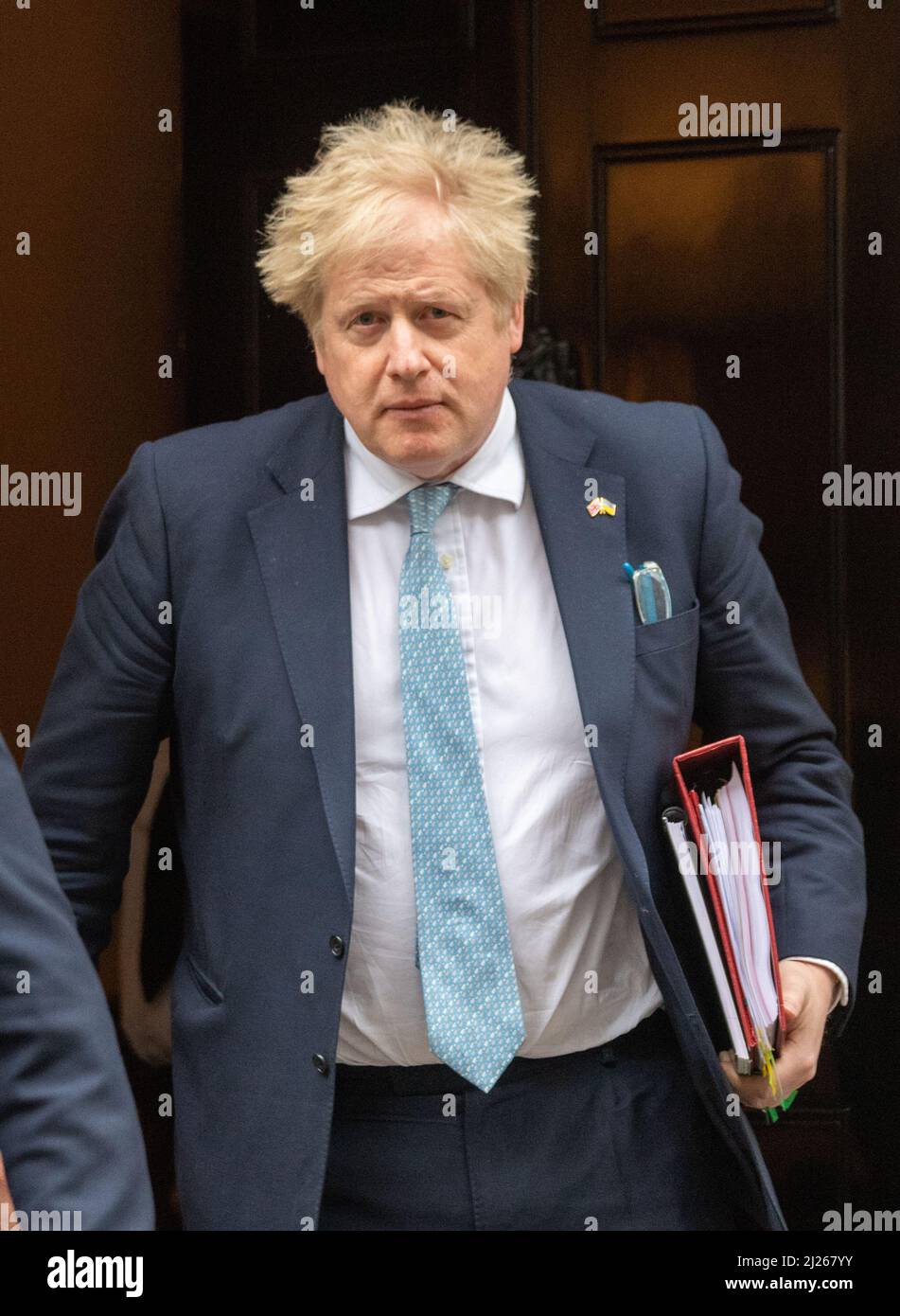 London, Großbritannien. 30. März 2022. Boris Johnson, MP, Premierminister, verlässt 10 Downing Street für PMQ Credit: Ian Davidson/Alamy Live News Stockfoto