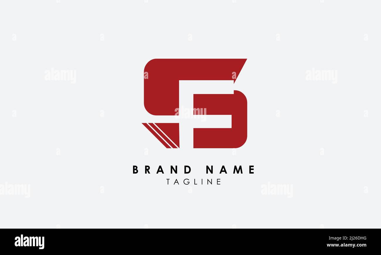 Buchstabenbuchstaben Initialen Monogramm-Logo FS, FS, F und S Stock Vektor