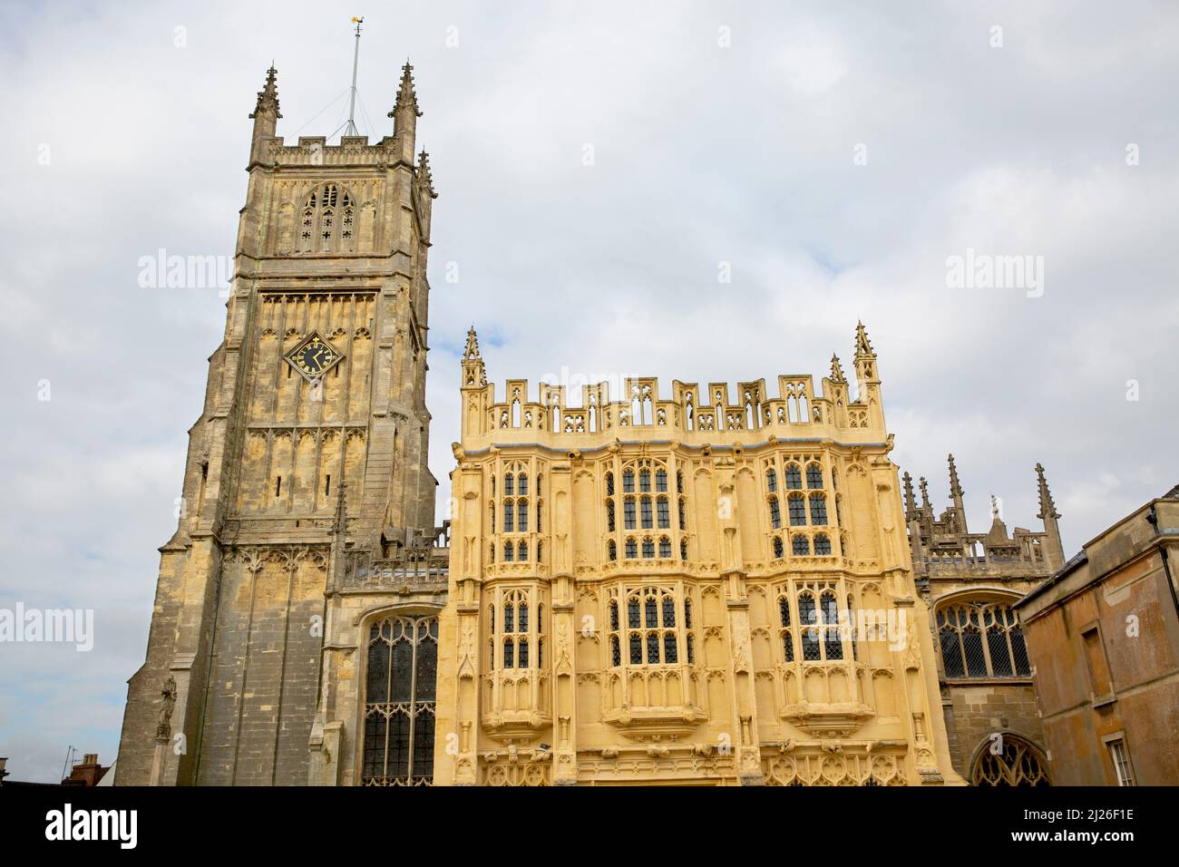 Pfarrkirche St. John the Baptist, Market Place, Cirencester, Gloucestershire Stockfoto