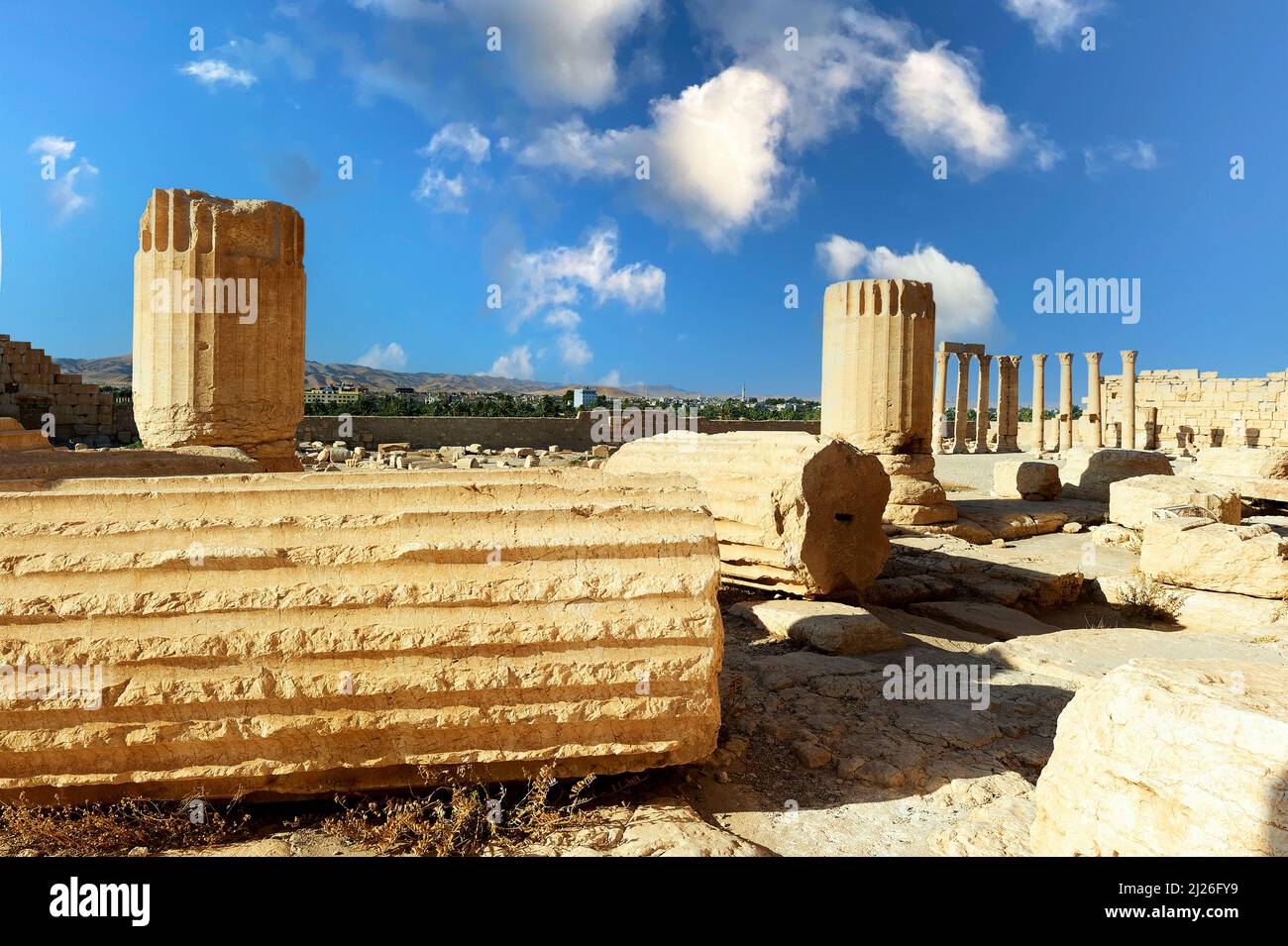 Syrien. Die antike Stadt Palmyra. Tempel von Bel Stockfoto